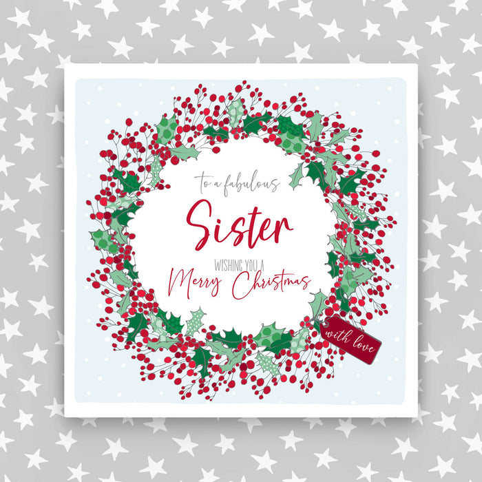 Sister - Wreath Christmas Card (G17)