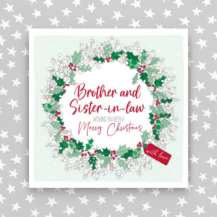 Brother & Sister-in-law - Wreath Christmas Card (G18)