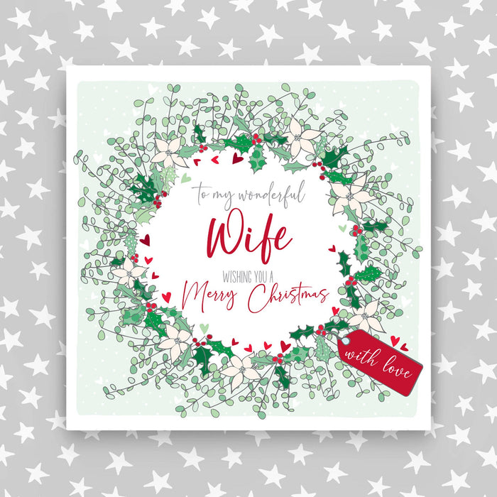 Wife - Wreath Christmas Card (G21)