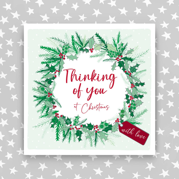 Thinking of you - Wreath Christmas Card (G26)