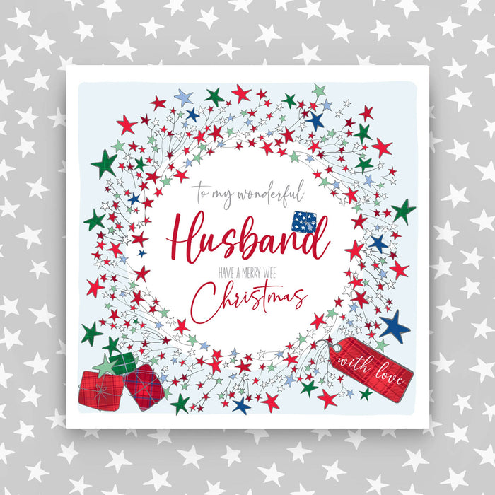 Husband - Scottish Wreat Christmas Card (G28)