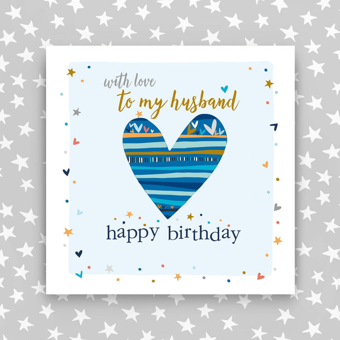 With love to my Husband - Happy Birthday card  (GC33)