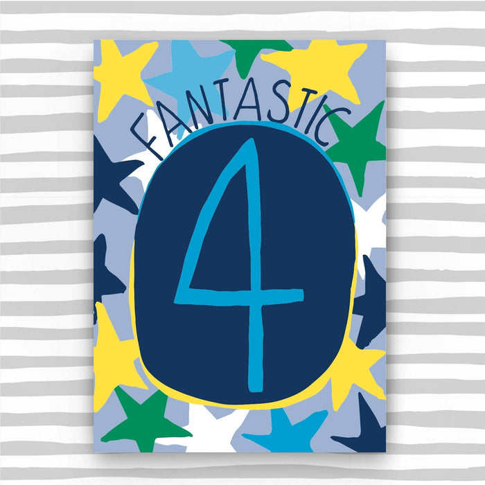 Boy Aged 4 Birthday Card (HB04)