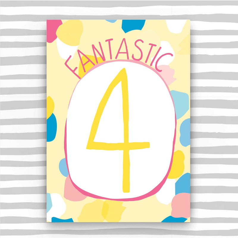 Girl Aged 4 Card (HB20)