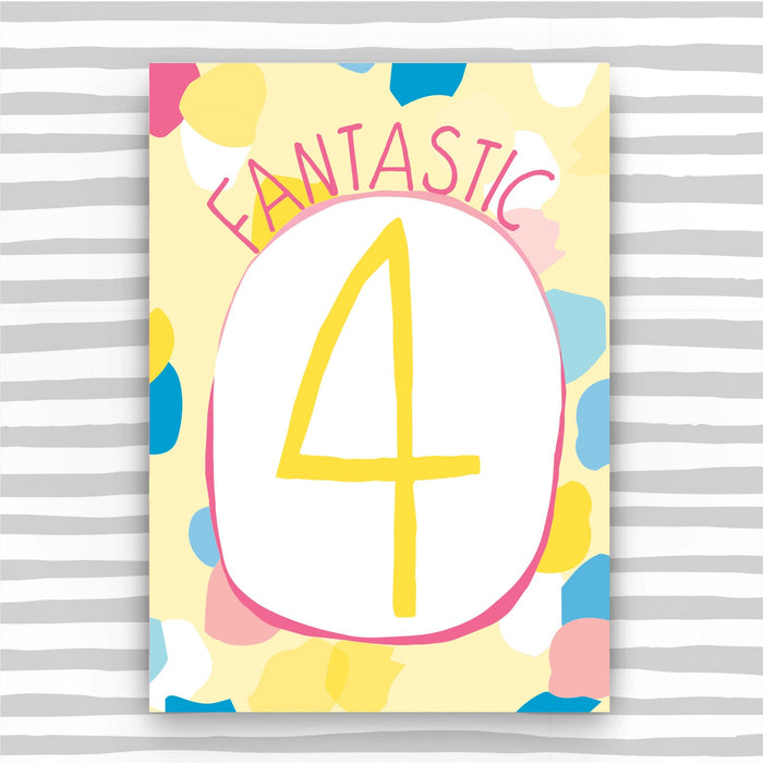 Girl Aged 4 Card (HB20)