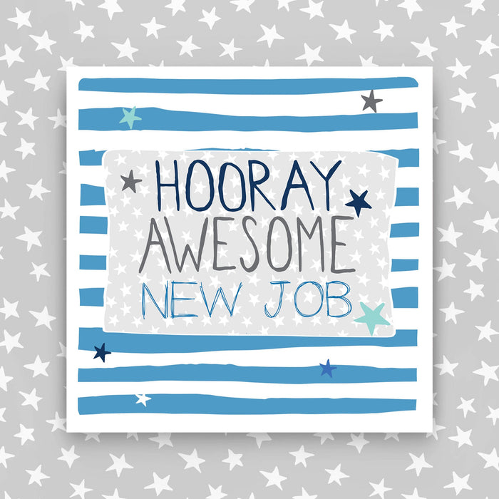 Hooray Awesome New Job Card - Blue (IR183)