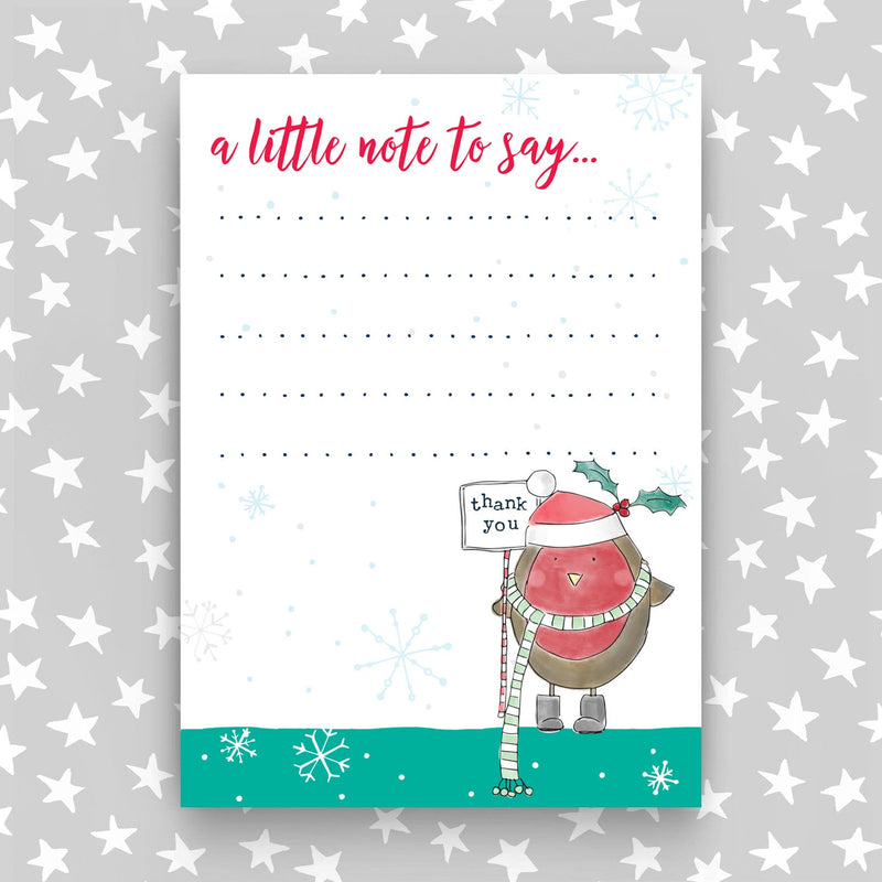 Christmas postcard 5 pack - A little note to say - Robin (NOTE01)
