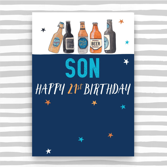 Son 21st Birthday Card (NSS06)