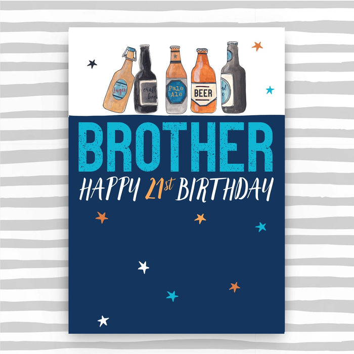 Brother 21st Birthday Card (NSS35)