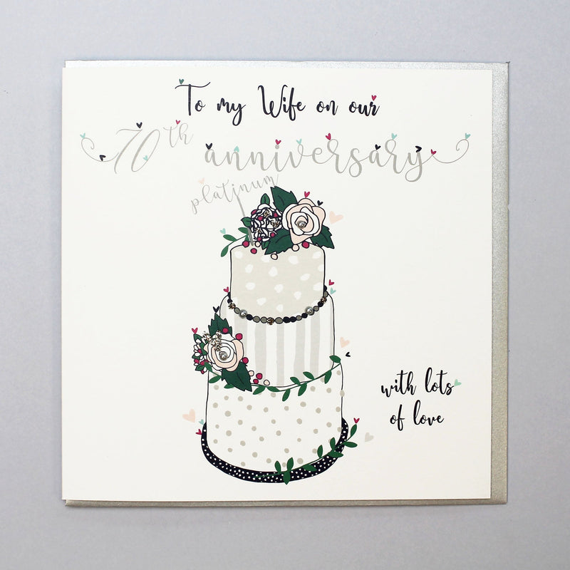 Wife Platinum Anniversary Card (NTJ159)