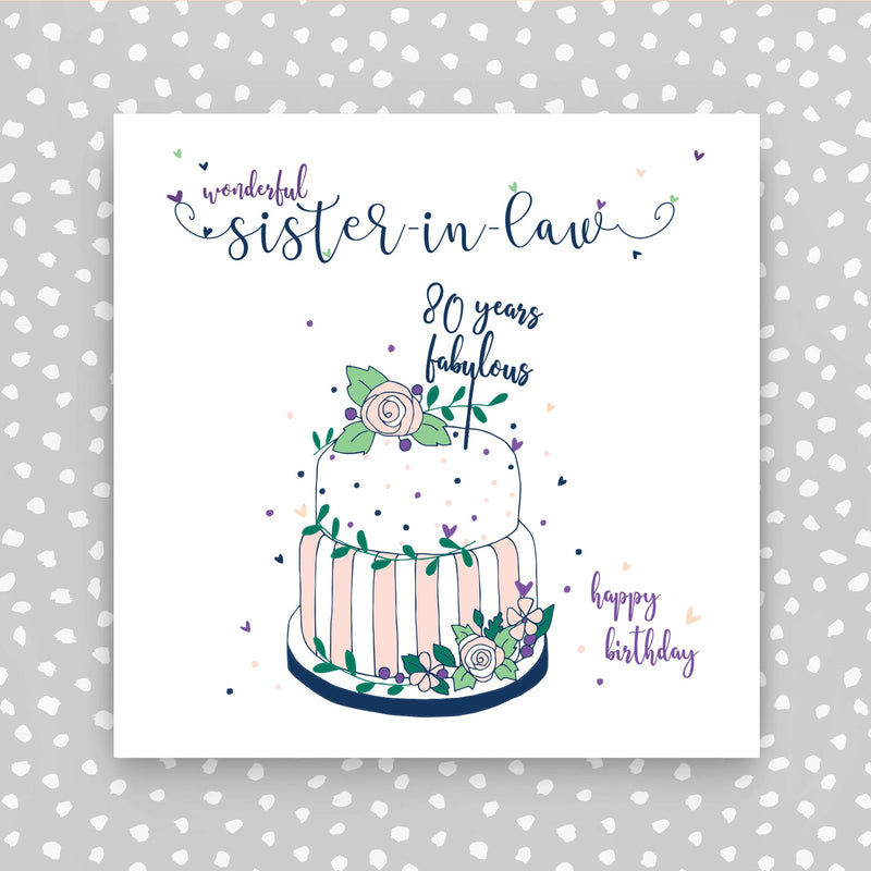 Sister-in-law 80th Birthday Card (NTJ170)