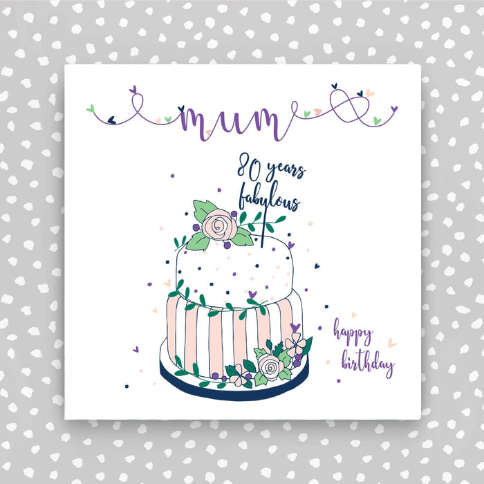 Mum 80th Birthday Card (NTJ27)