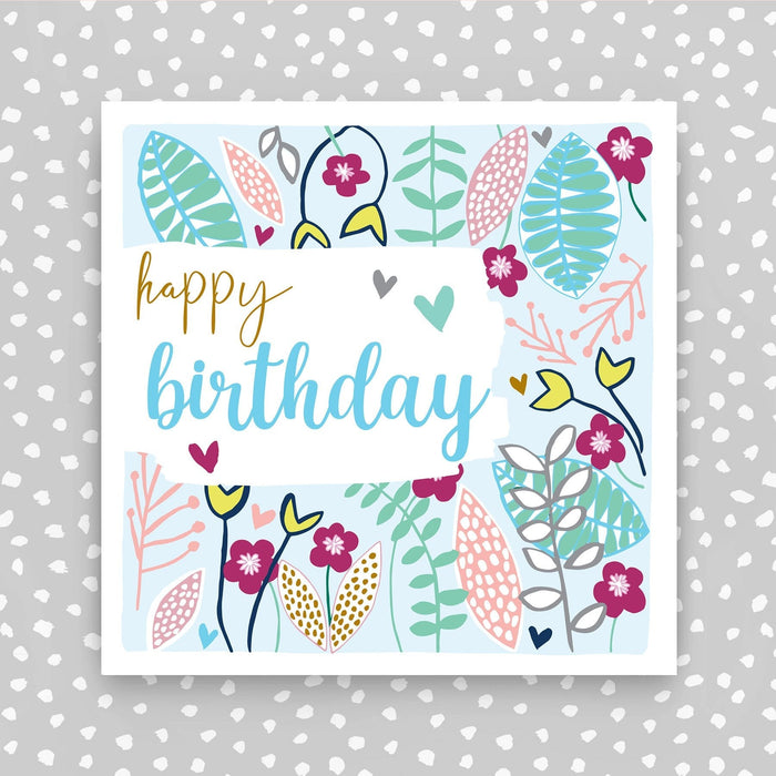 Happy Birthday Card - flowers (PBS31)