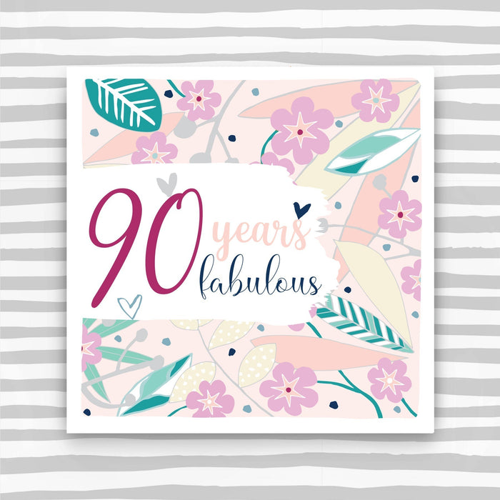 90th Female Birthday Card (PBS68)