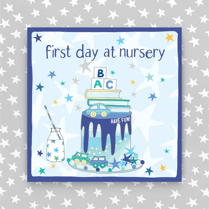 First day at nursery - Blue Greeting Card (PH37)