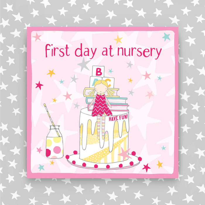 First day at nursery - Pink Greeting Card (PH38)