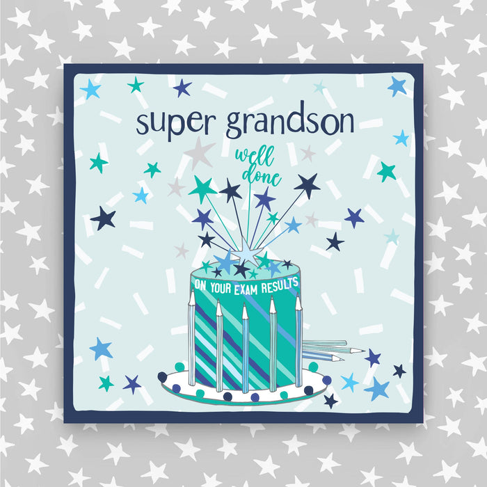 Super Grandson - Well Done on your exam results Greeting Card  (PH51)