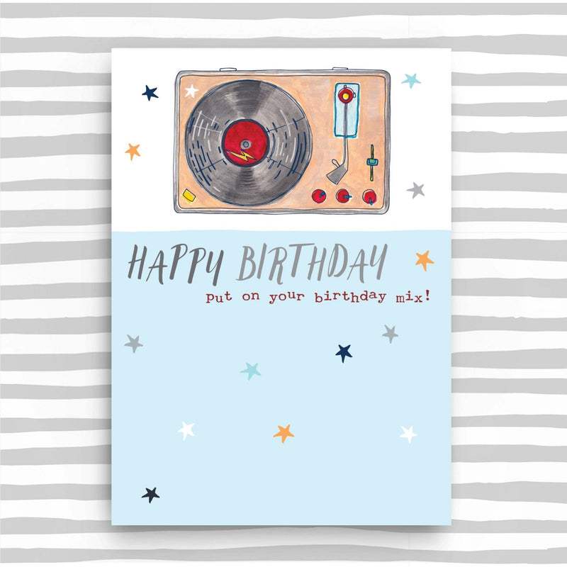 Happy Birthday - record player card (SS12)