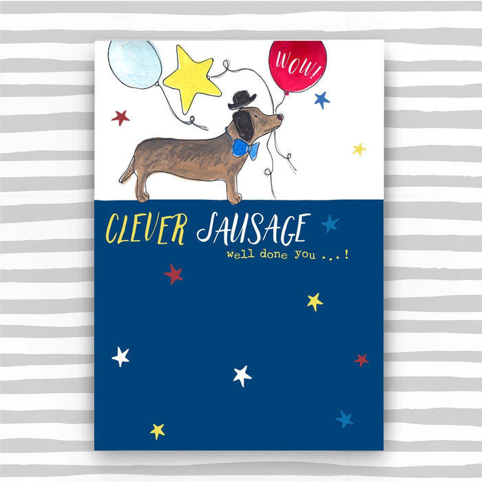 Clever Sausage - well done card (SS25)