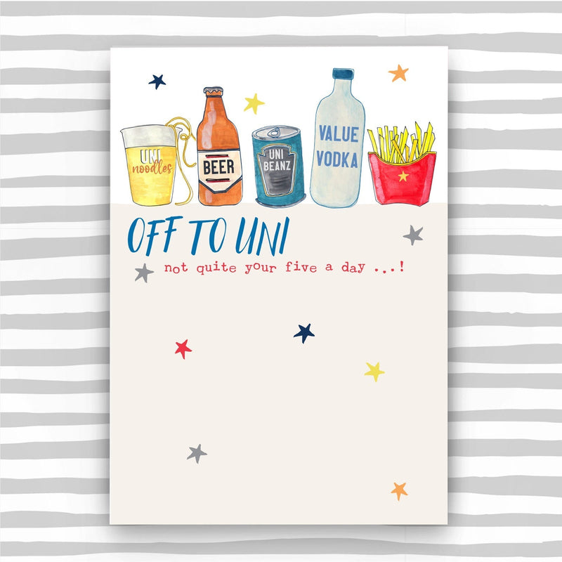 Off to uni card - 5 a day (SS26)