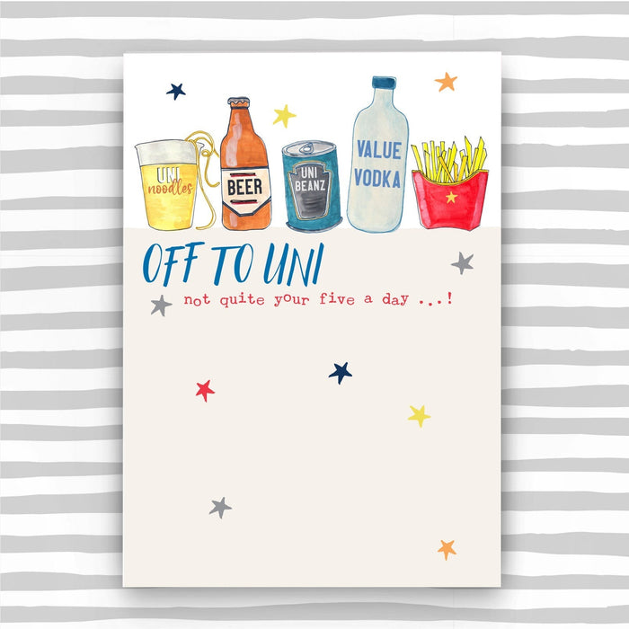 Off to uni card - 5 a day (SS26)