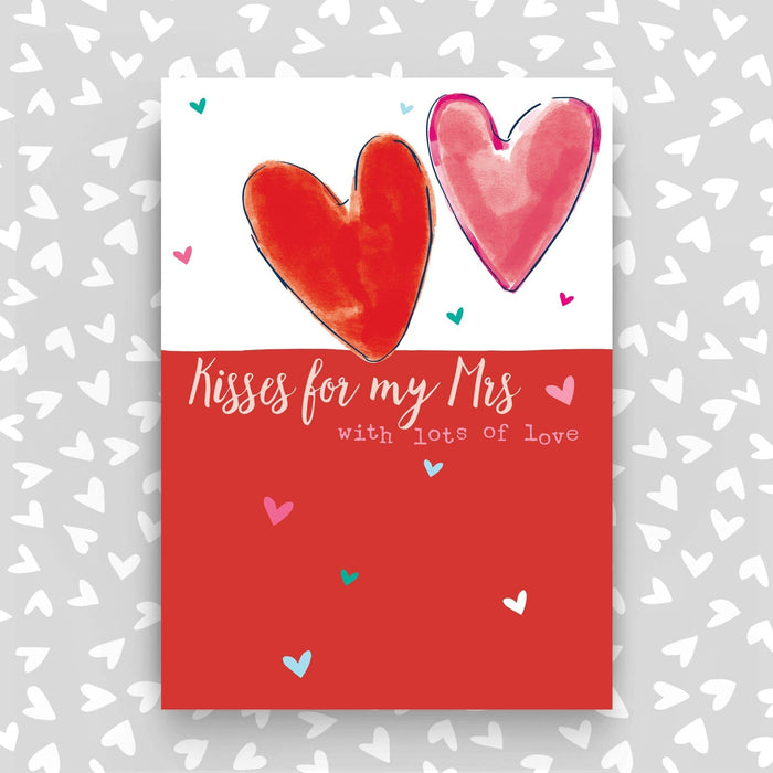 Kisses for my Mrs Valentine Card (SS68)