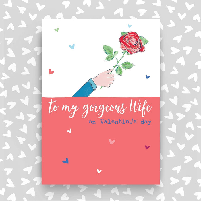 Wife on Valentine's Day Card - Rose (SS70)
