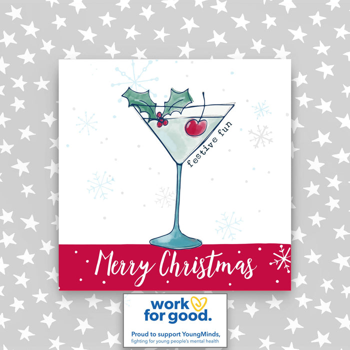 Charity Christmas Cards Pack of 4 - Christmas Cocktail (SSP05)