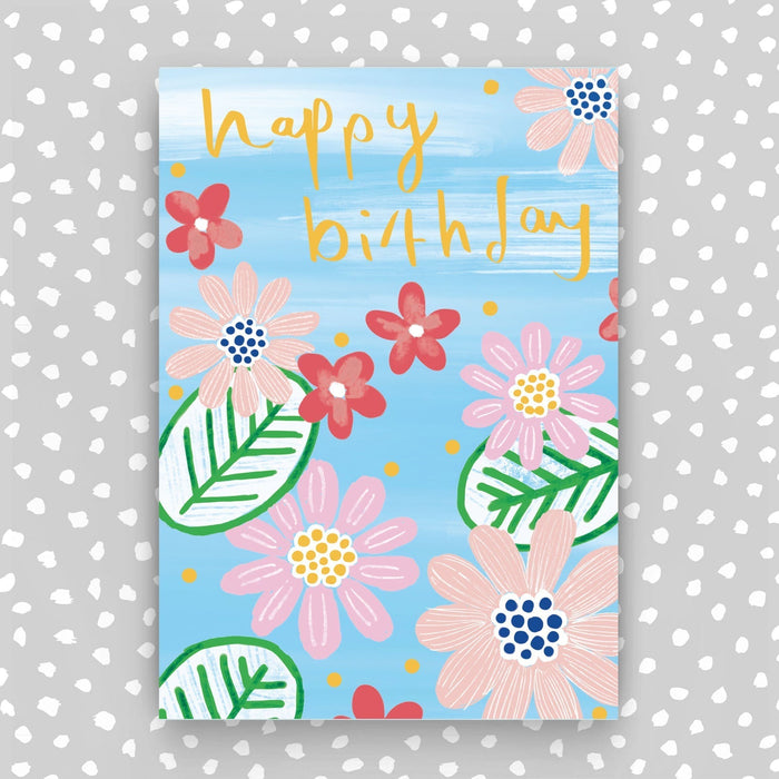Happy Birthday Card - Flowers (SUN02)