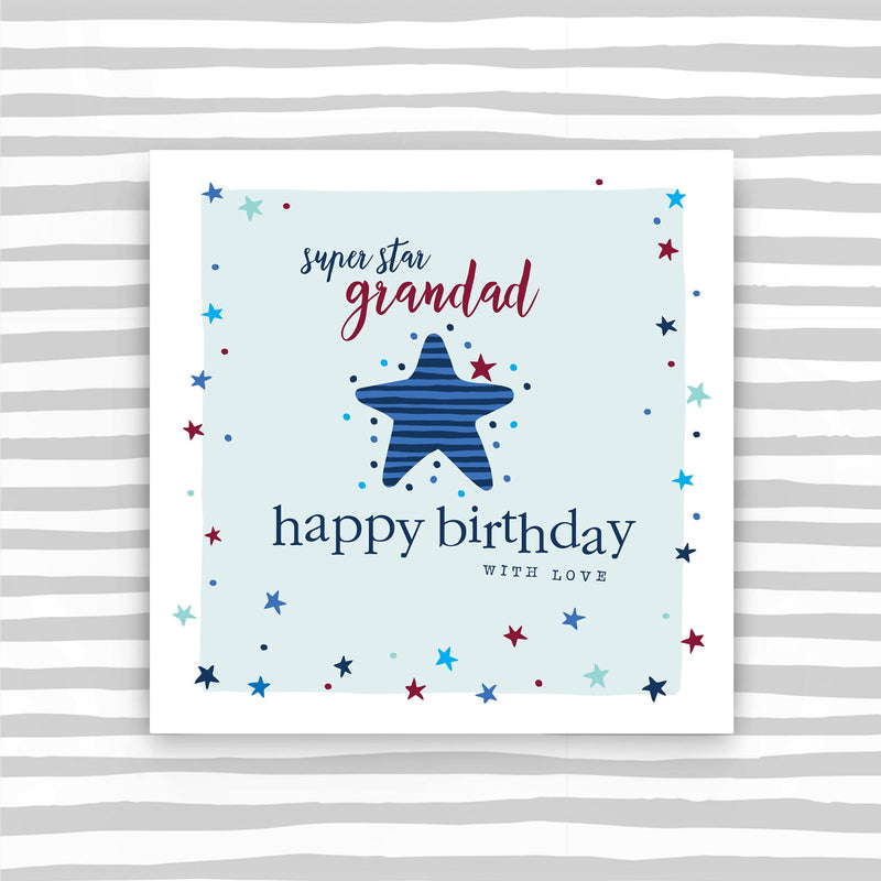 Grandad, Star Birthday Card (TC83)