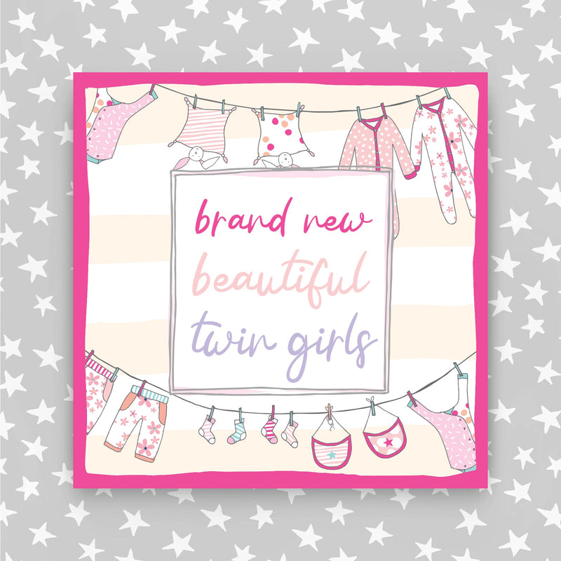 Brand New Twin Girls Card (TF118)