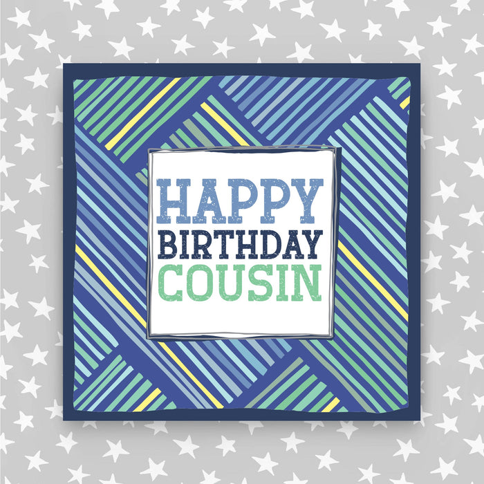 Happy Birthday Cousin Card - Navy (TF65)