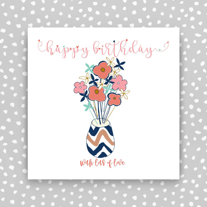 Happy Birthday  Card - Vase (TJ14)