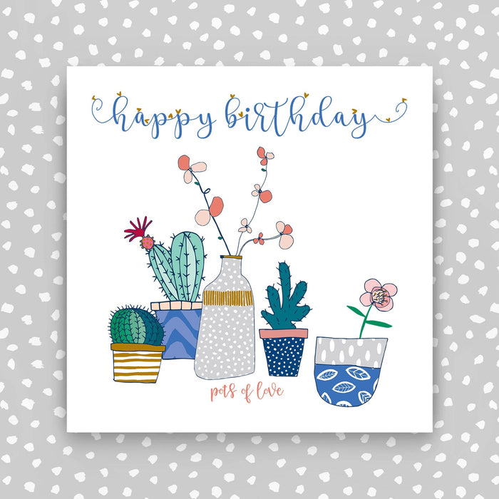 Happy Birthday  Card - House plants with cactus (TJ16)