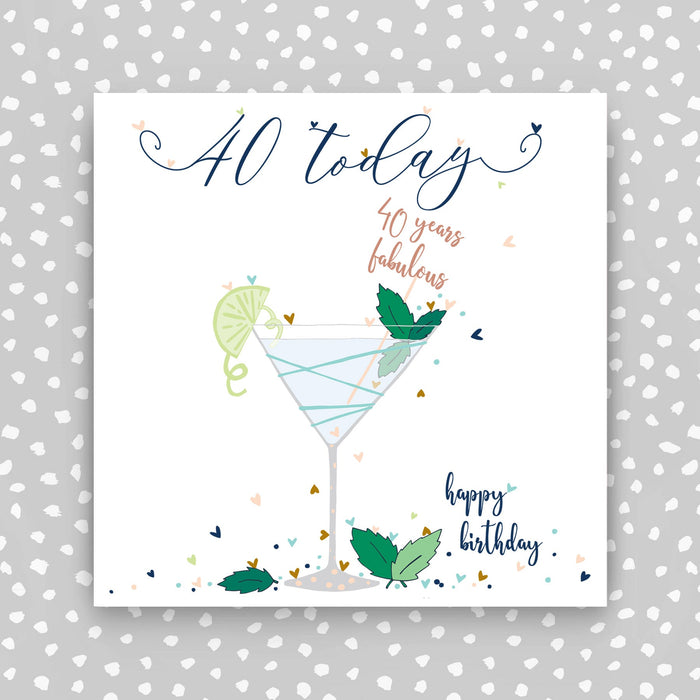 Happy Birthday Card Forty Today (TJ43)