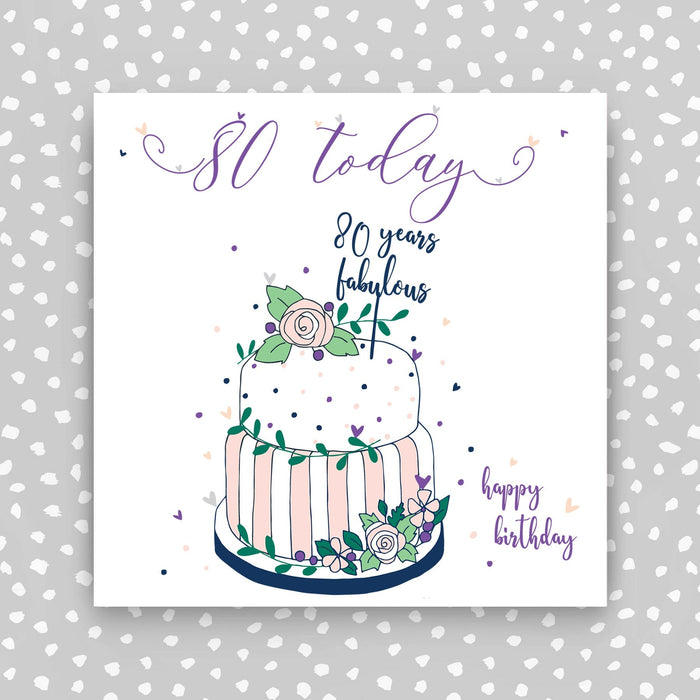 Happy Birthday  Card Eighty Today (TJ48)