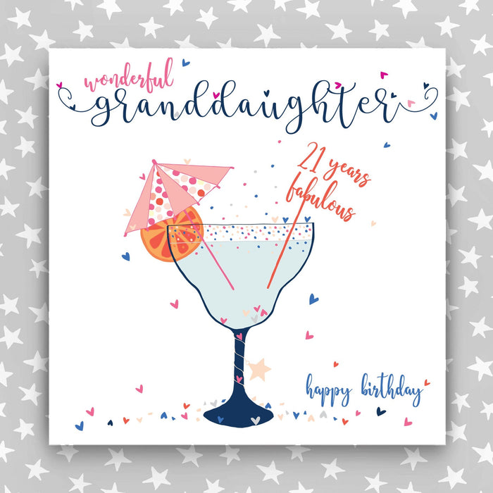 Large, Luxury Granddaughter 21st Birthday Card (TJP26)