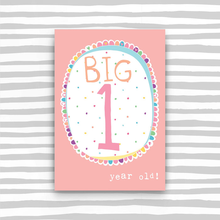1st Birthday Card - Girl (TS01)
