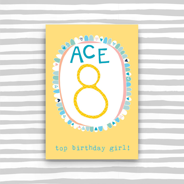 8th Birthday Card - Girl (TS08)