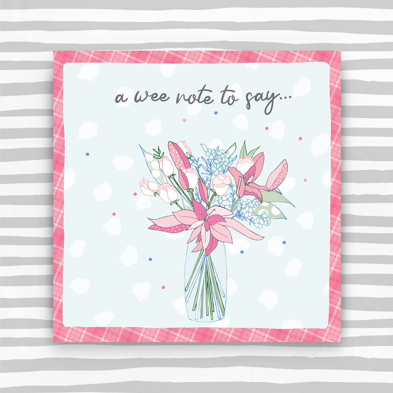 Scottish - a wee note to say (W38)