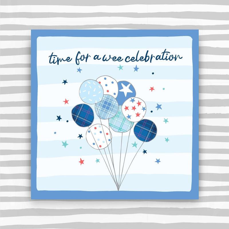Scottish - time for a wee celebration blue (W40)
