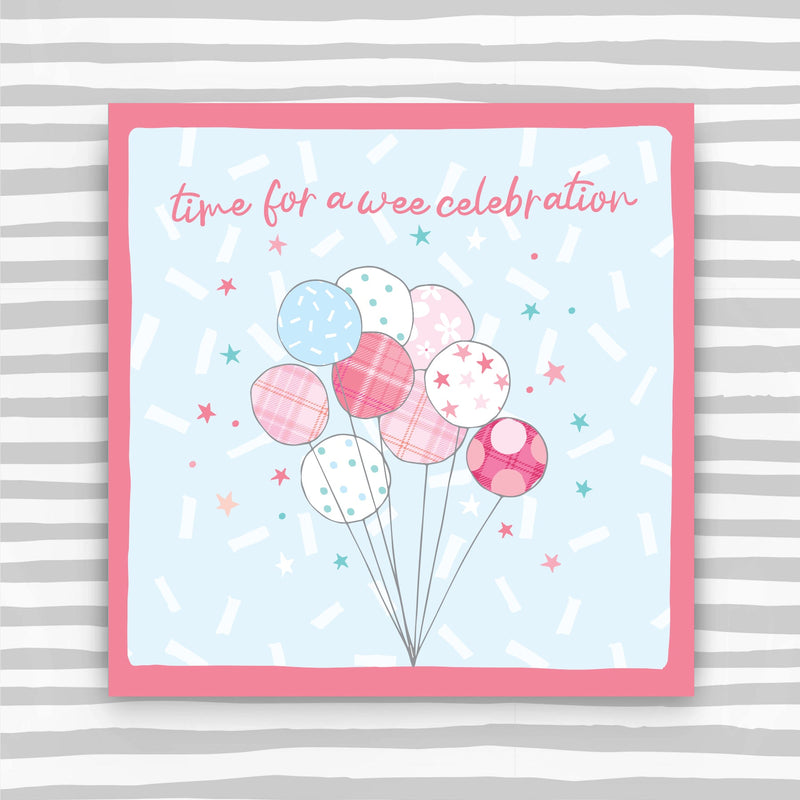 Scottish - time for a wee celebration pink (W41)