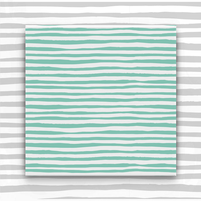 Green and White Stripe Gift Wrap - (2 sheets - WR23)