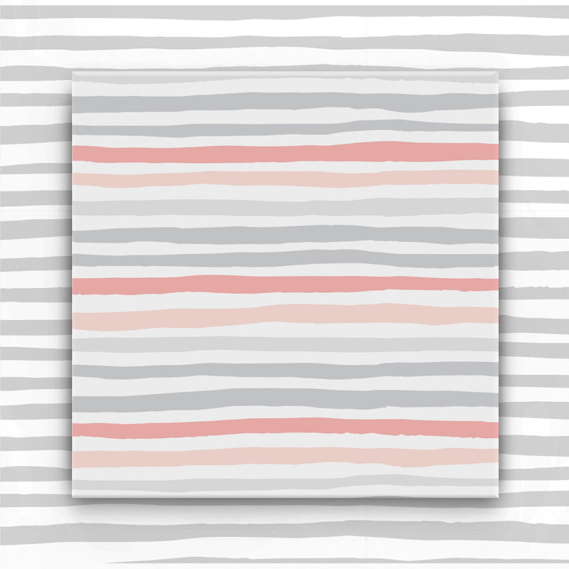 Grey and pink stripe Gift Wrap (2 sheets - WR42)