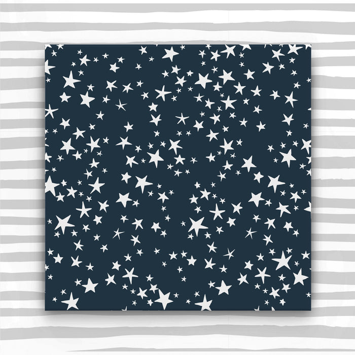 Christmas Gift Wrap - Stars on navy (2 sheets - WR47)