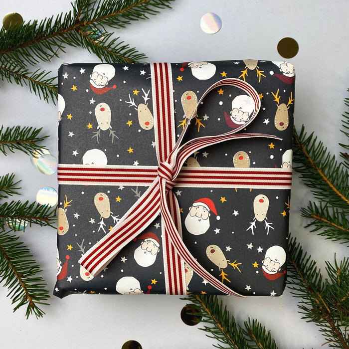 Christmas Gift Wrap - Santa & Reindeer (2 sheets - WR48)