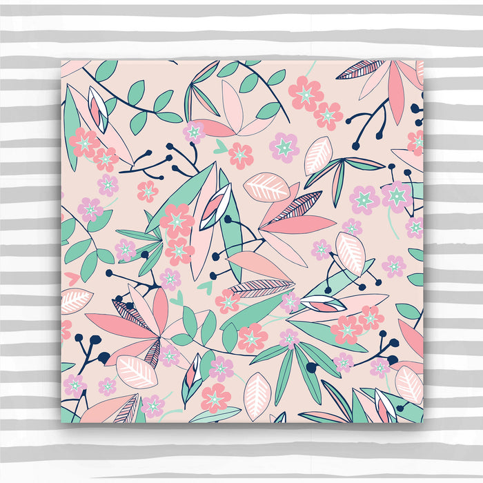 Giftwrap - Floral in pastel colours (2 sheets - WR60)
