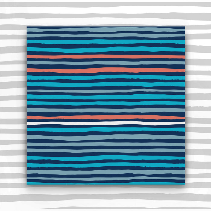 Giftwrap - Stripes blue and orange (2 sheets - WR61)