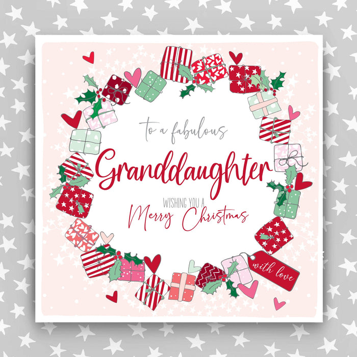 Granddaughter - Large Wreath Christmas Card (XGAR07)