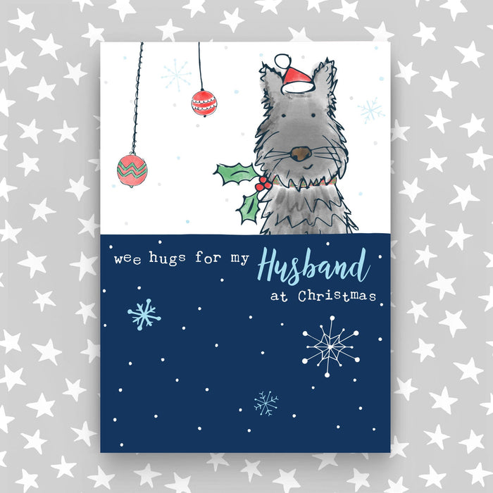 Christmas Card - Wee Hugs For My Husband (XSS65)